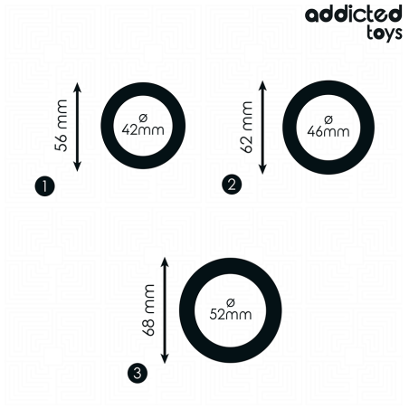 ADDICTED TOYS | Set Flat Δαχτυλιδιών Πέους Σιλικόνης