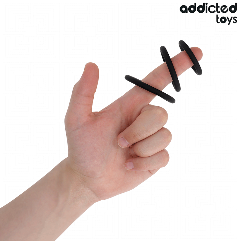 ADDICTED TOYS | Set Δαχτυλιδιών Πέους Σιλικόνης - Model 2