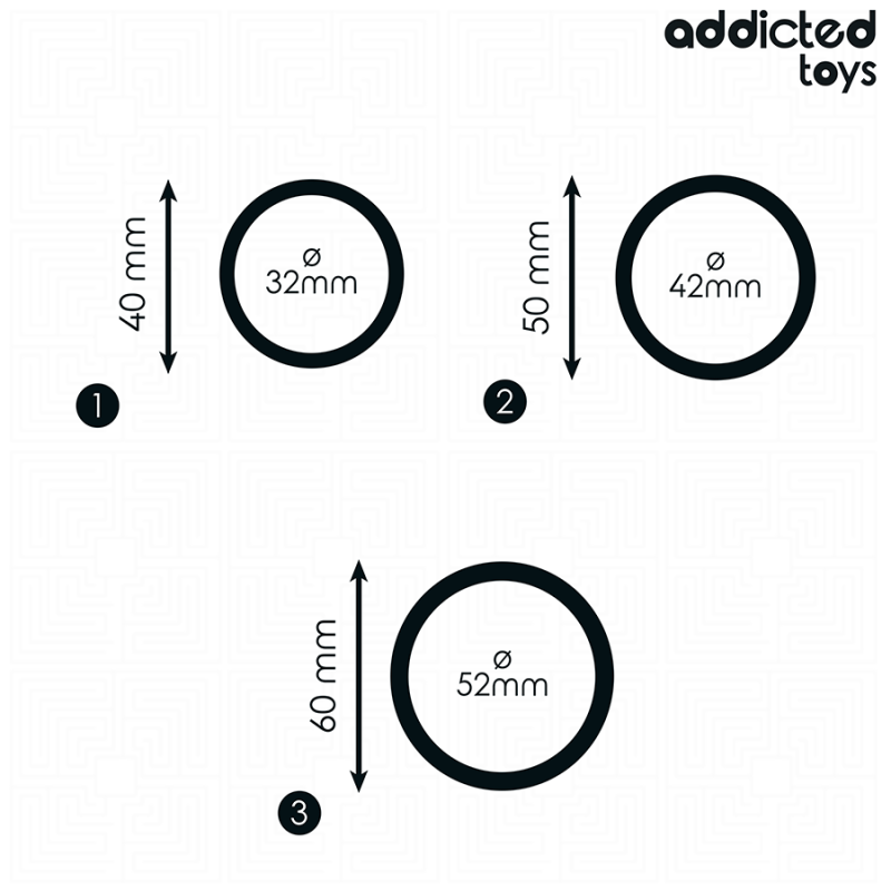 ADDICTED TOYS | Set Δαχτυλιδιών Πέους Σιλικόνης - Model 2