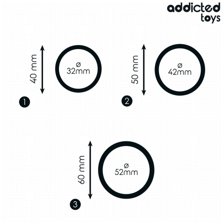 ADDICTED TOYS | Set Δαχτυλιδιών Πέους Σιλικόνης - Model 2