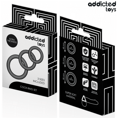 ADDICTED TOYS | Set Of Silicone Rings Model 1