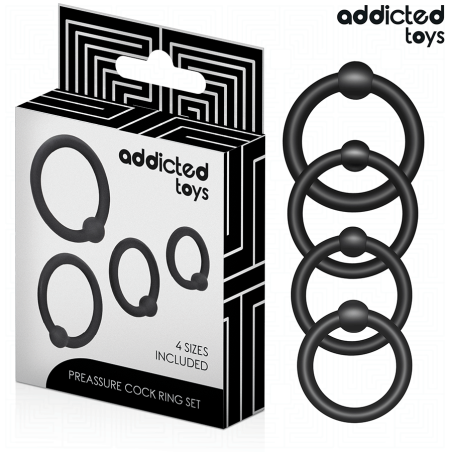 ADDICTED TOYS | Set Δαχτυλιδιών Πέους Σιλικόνης - Βαλάνου