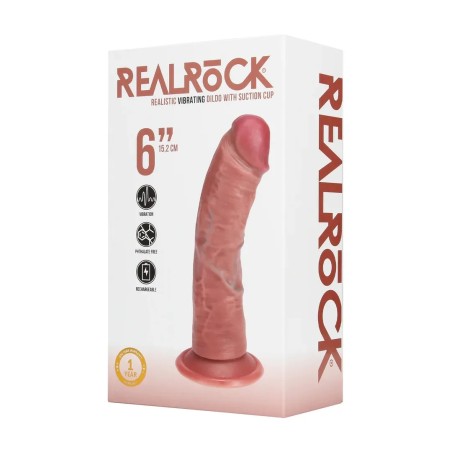 Vibrating Regular Curved Cock - 15,5 cm - Tan