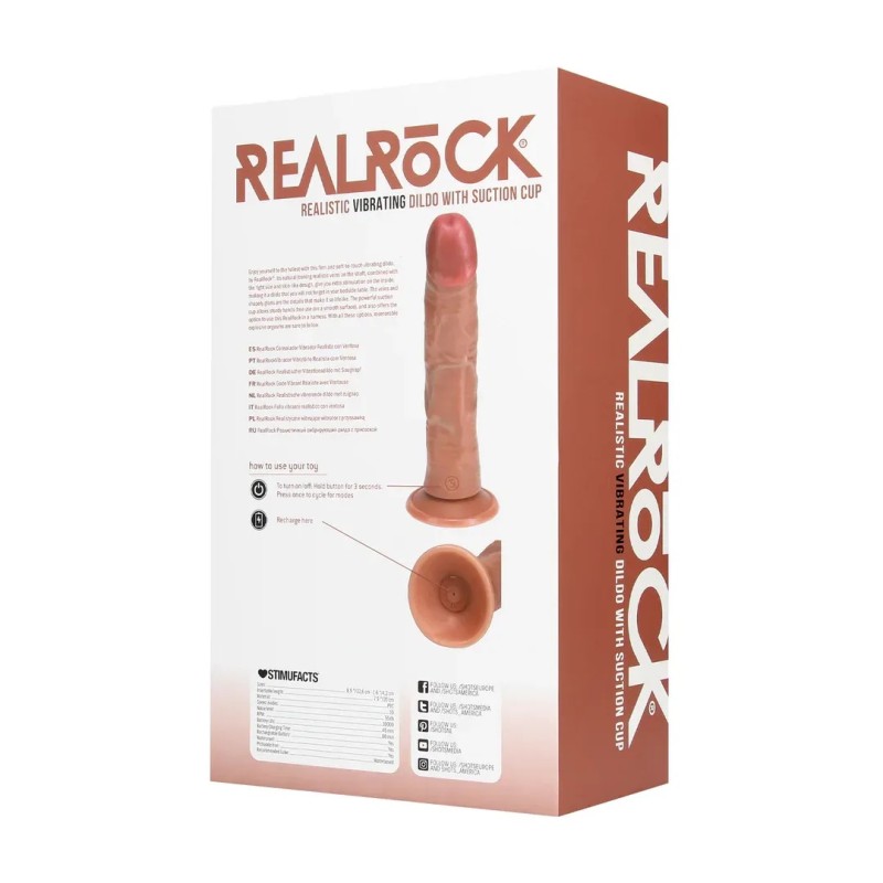Vibrating Regular Curved Cock 20,5 cm - Tan