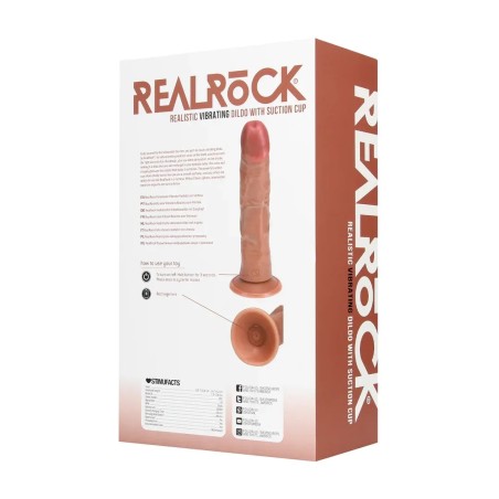 Vibrating Regular Curved Cock 20,5 cm - Tan