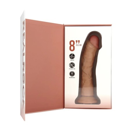 Vibrating Regular Curved Cock 20,5 cm - Tan