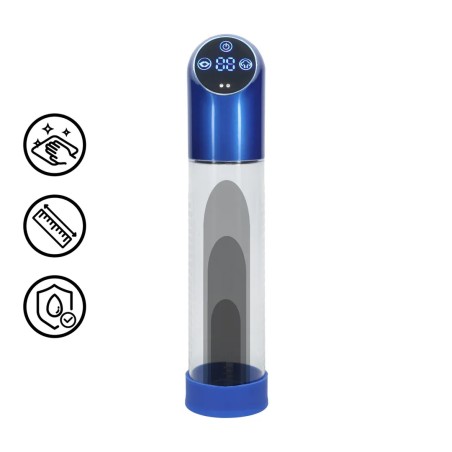 Automatic Waterproof Penis Pump - Metal Blue