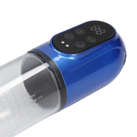 Engage | Automatic Waterproof Penis Pump and Masturbator - Metallic Blue