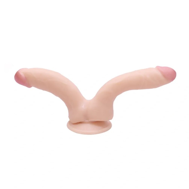Guilty Toys | Realistic Double Dildo with Suction Cup - Natural - 18,2cm