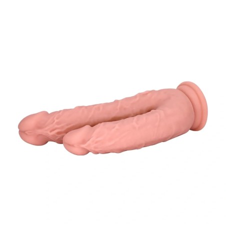 Guilty Toys | Double Dildo with Suction Cup, Liquid Silicone, Natural, 20,8cm