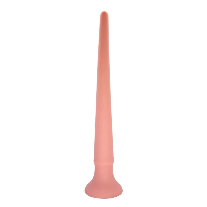 Long Spear Anal Dildo with Suction Cup, Liquid Silicone - Flesh - 39cm