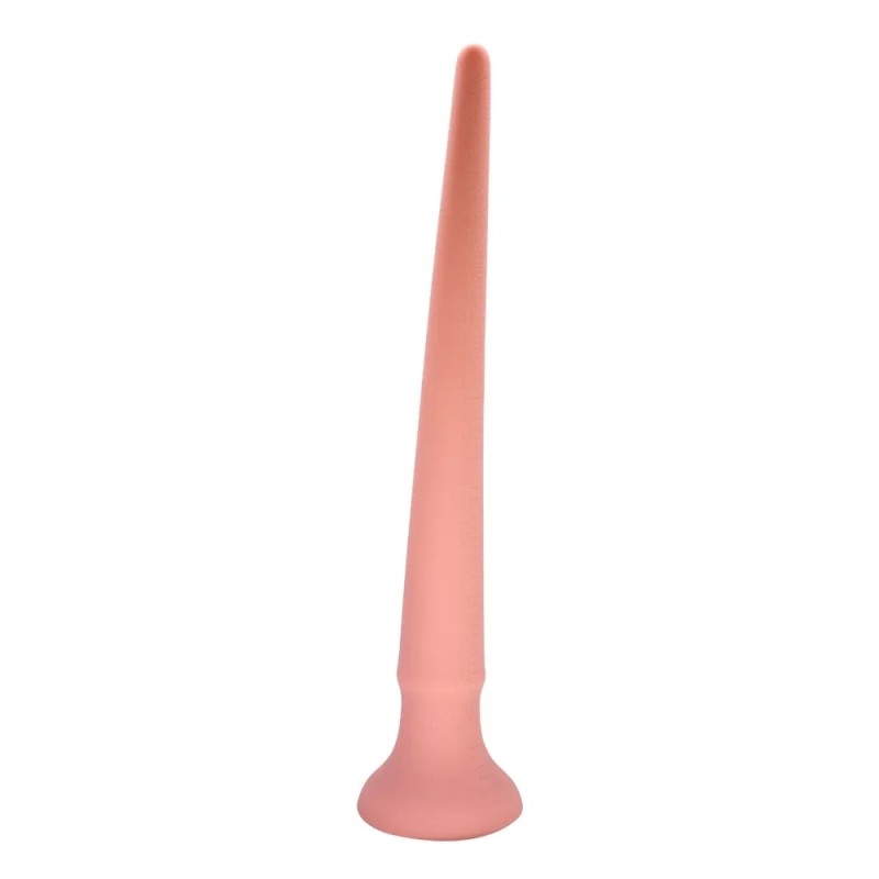 Long Spear Anal Dildo with Suction Cup, Liquid Silicone - Flesh - 39cm