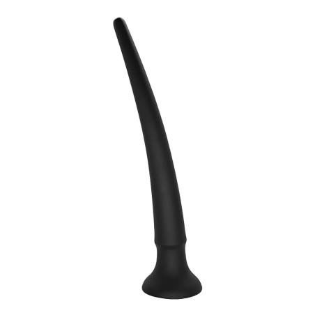 Long Spear Anal Dildo with Suction Cup, Liquid Silicone - Black - 29cm