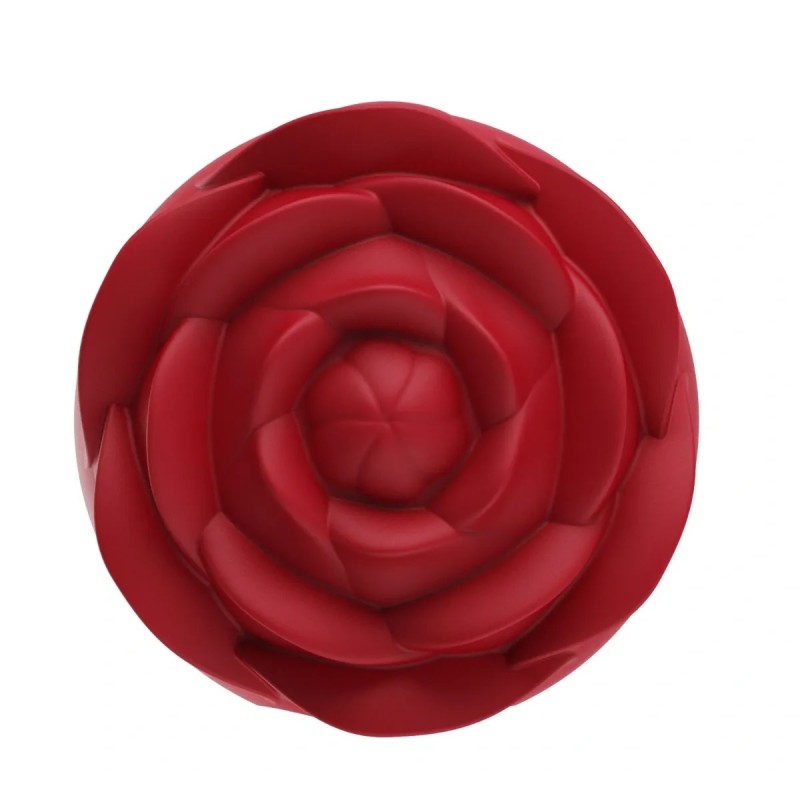 Guilty Toys | Silicone Mini Vibrator Rose Ring - 9 Vibration Modes - Red