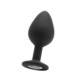 Large Diamond Butt Plug - Black