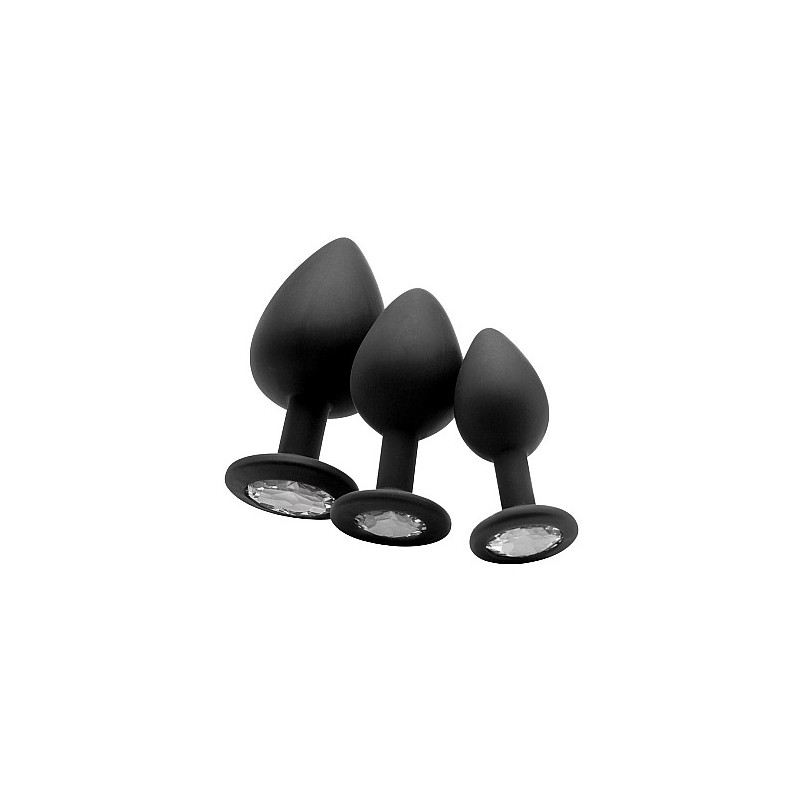 Large Diamond Butt Plug - Black
