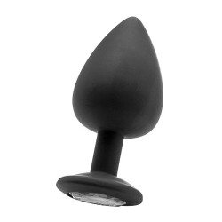 Extra Large Diamond Butt Plug - Black