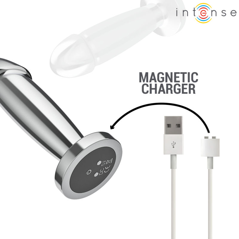 INTENSE | Anal Butt Plug 10 Vibrations - Metal - Remote Control - Small