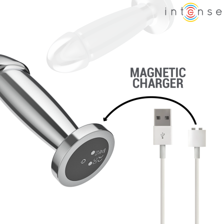 INTENSE | Anal Butt Plug 10 Vibrations - Metal - Remote Control - Small