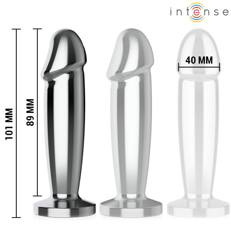 INTENSE | Anal Butt Plug 10 Vibrations - Metal - Remote Control - Medium