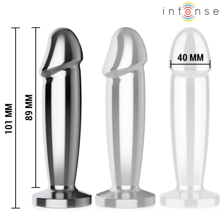 INTENSE | Anal Butt Plug 10 Vibrations - Metal - Remote Control - Medium