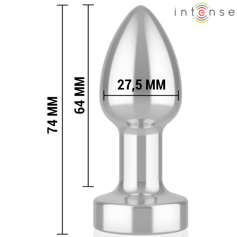 INTENSE | Vibrating Anal Butt Plug - Metal - Remote Control - Small