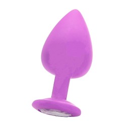 Extra Large Diamond Butt Plug - Purple