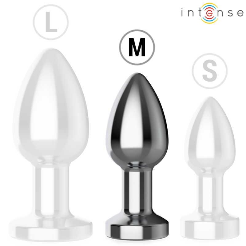 INTENSE | Vibrating Anal Butt Plug - Metal - Remote Control - Medium