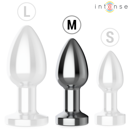 INTENSE | Vibrating Anal Butt Plug - Metal - Remote Control - Medium