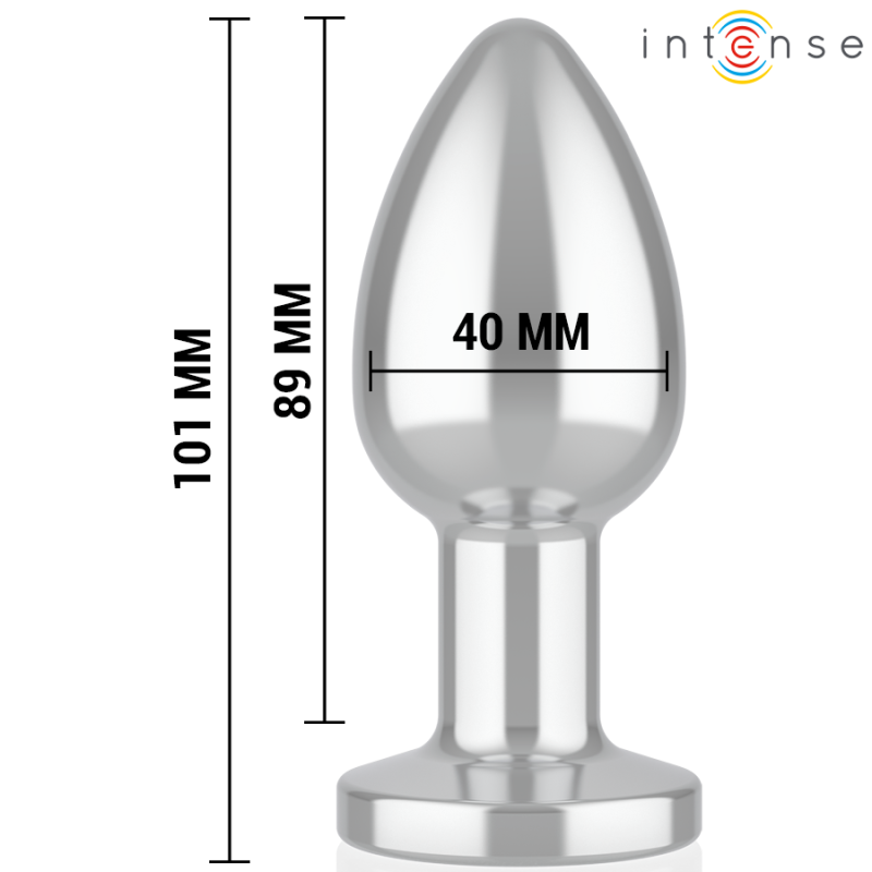INTENSE | Vibrating Anal Butt Plug - Metal - Remote Control - Large