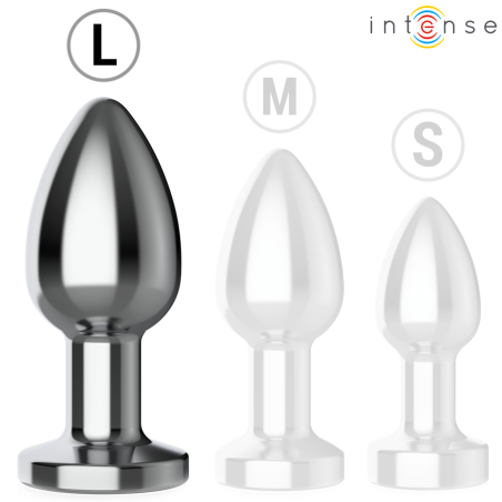 INTENSE | Vibrating Anal Butt Plug - Metal - Remote Control - Large