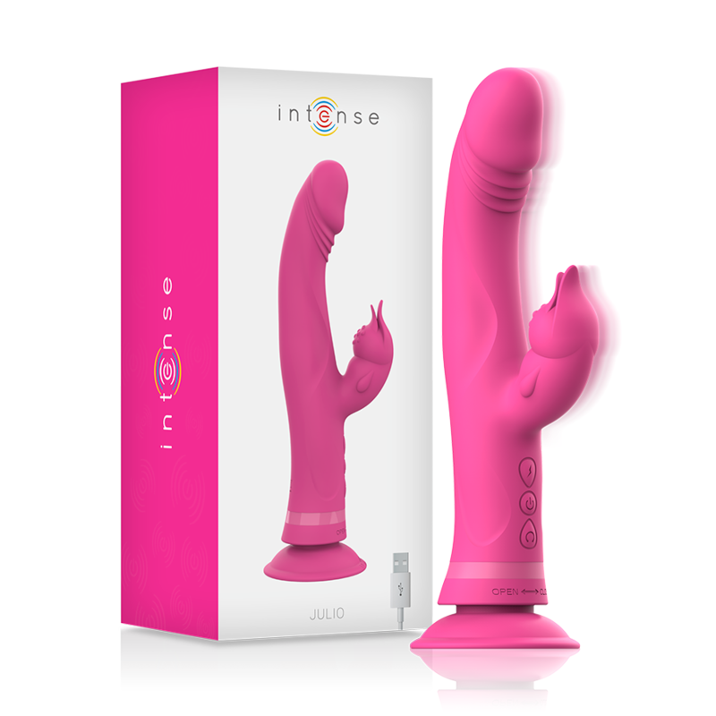INTENSE | JULIO | Silicone Rabbit Vibrator - Pink