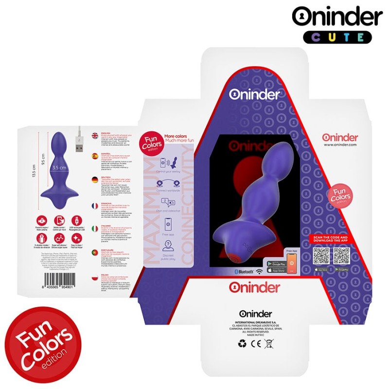 ONINDER CUTE | Love Butt | App Controlled Δονούμενη Πρωκτική Σφήνα