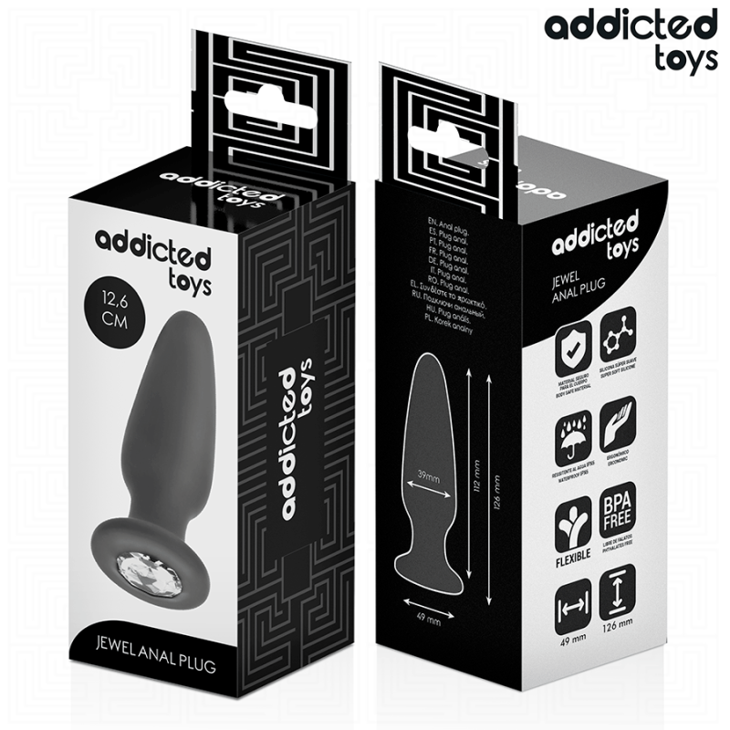 ADDICTED TOYS | Silicone Anal Plug With Jewel Large 12,6cm