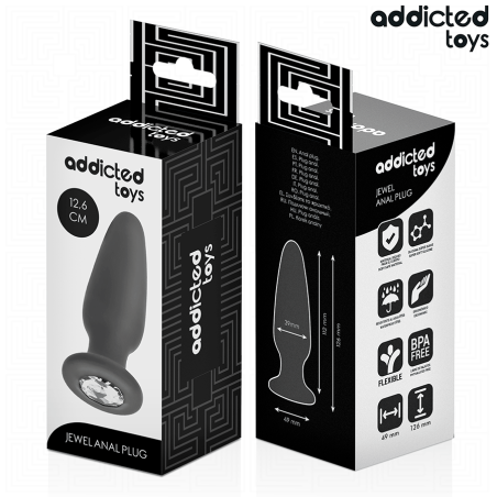 ADDICTED TOYS | Πρωκτική Σφήνα Σιλικόνης Με Κόσμημα Large - 12cm