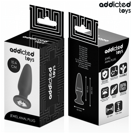 ADDICTED TOYS | Silicone Anal Plug With Jewel Medium 10cm