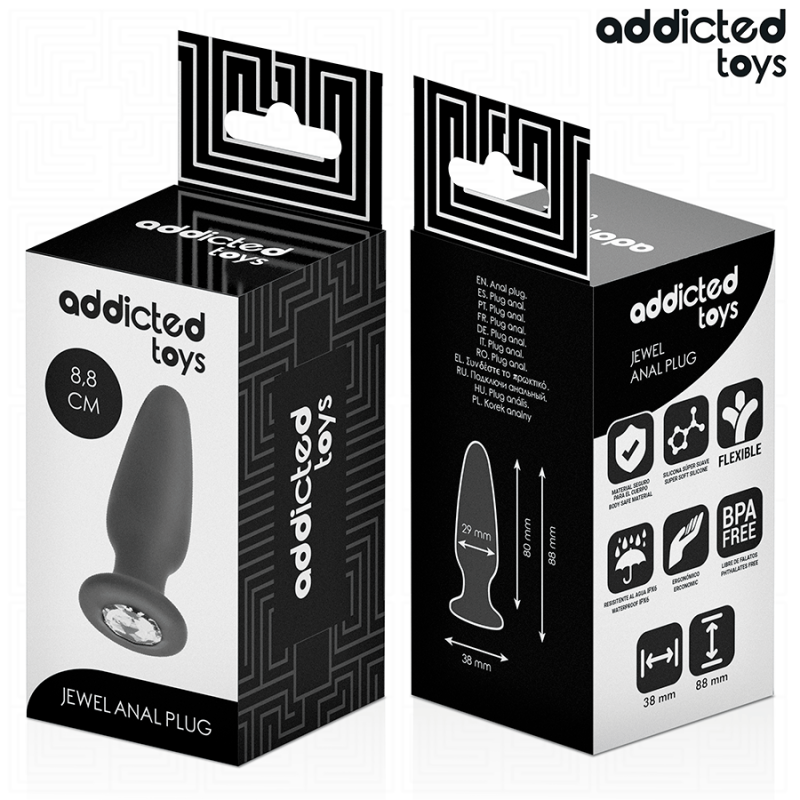 ADDICTED TOYS | Silicone Anal Plug With Jewel Small 8,8cm