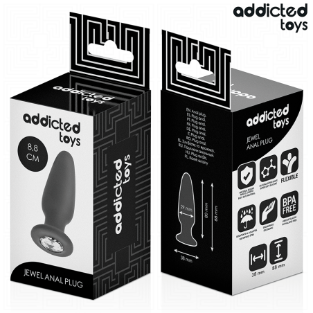ADDICTED TOYS | Πρωκτική Σφήνα Σιλικόνης Με Κόσμημα Small - 8,8cm