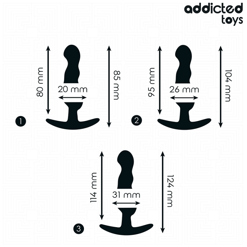 ADDICTED TOYS | Set Πρωκτικές Σφήνες Σιλικόνης - Model 1
