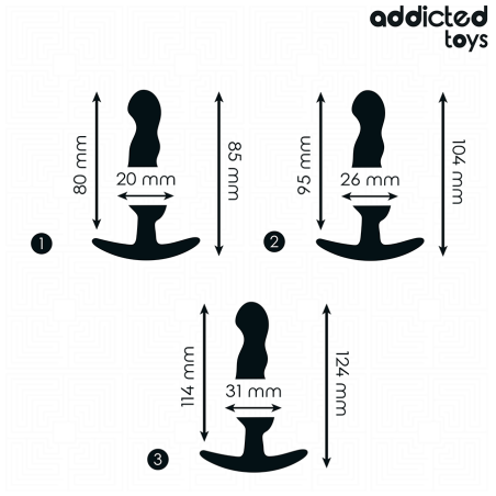 ADDICTED TOYS | Set Of 3 Silicone Anal Plug - Model 1