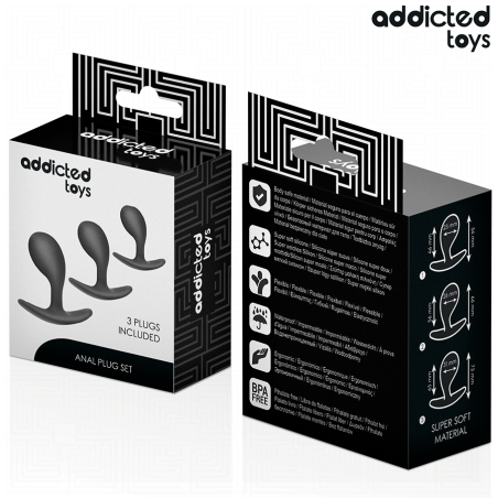 ADDICTED TOYS | Set Πρωκτικών Σφηνών Σιλικόνης - Model 3