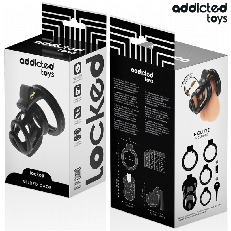 ADDICTED TOYS | LOCKED - GILDEN CAGE | Chastity 8,5cm