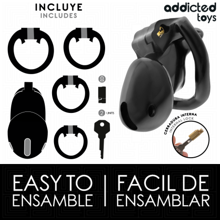 ADDICTED TOYS | LOCKED - MINDNIGHT CELL | Penis Cage Size Small