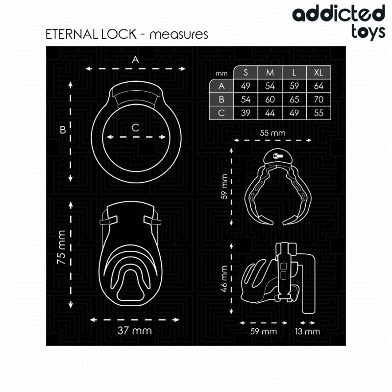 ADDICTED TOYS | LOCKED - ETERNAL LOCK | Chastity 9cm