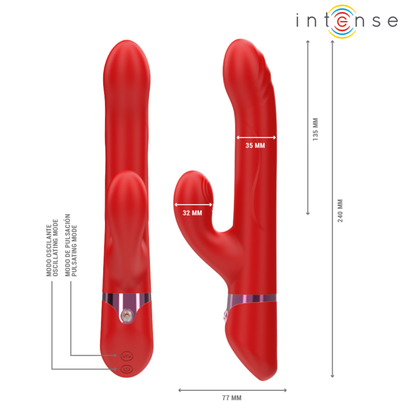 INTENSE | LELE | Rotating & Oscillation Rabbit Silicone Vibrator