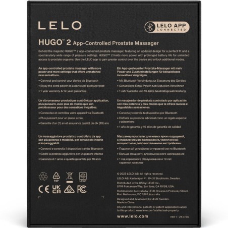 LELO | HUGO 2 | PROSTATE MASSAGER BLACK