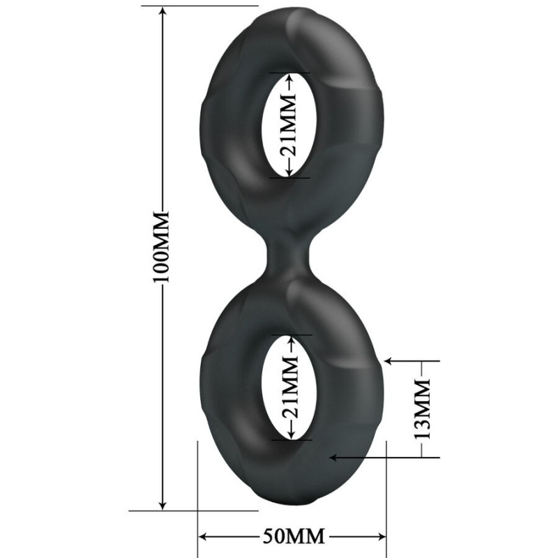 CRAZY BULL | RADWAN | DOUBLE SILICONE COCK RING MODEL 19
