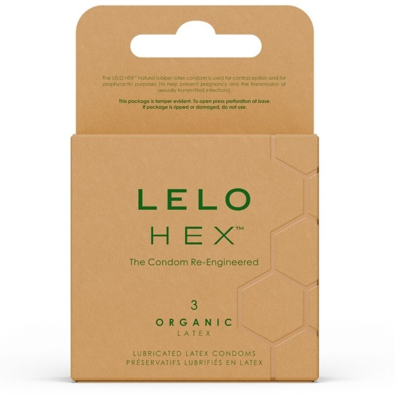 LELO - HEX ORGANIC CONDOM BOX 3 UNITS