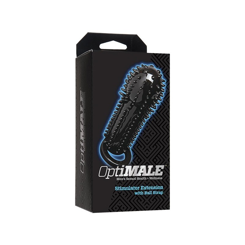 OptiMALE - Stimulator Extension with Ball Strap - Black