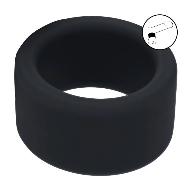 Liquid Silicone Ball Strap - Medium - 34mm - Μαύρο